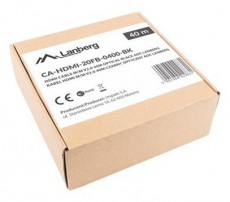 LANBERG 40m aktív optikai HDMI apa-apa fekete AOC kábel Tv kiegészítők - Kábel / csatlakozó - Hdmi kábel - 456368