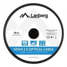 LANBERG 50m aktív optikai HDMI apa-apa fekete AOC kábel Tv kiegészítők - Kábel / csatlakozó - Hdmi kábel - 456369