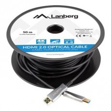 LANBERG 50m aktív optikai HDMI apa-apa fekete AOC kábel Tv kiegészítők - Kábel / csatlakozó - Hdmi kábel - 456369