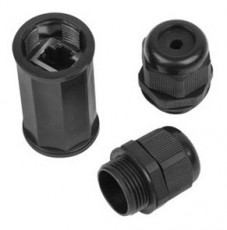 LANBERG AD-RJ45-OS6-IP67 RJ45-RJ45 Cat5e/Cat6 FTP IP67 vízálló árnyékolt fekete toldó Iroda és számítástechnika - Hálózat - Hálózati kiegészítő - 456312