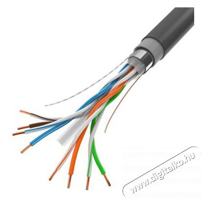 LANBERG LCF6-21CU-0305-BK 305m Cat6 F/UTP AWG23 Fca PE árnyékolt fekete kültéri kábel Iroda és számítástechnika - Számítógép tartozék - Hálózati kábel - 456271