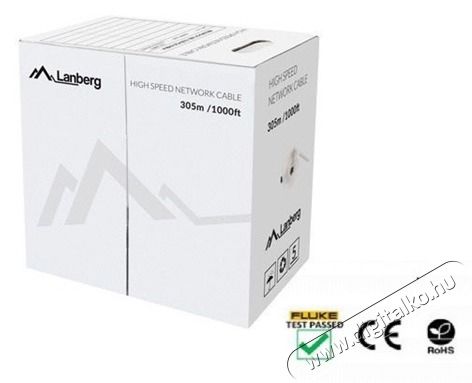LANBERG LCU5-12CU-0305-B 305m Cat5e U/UTP AWG24 Fca PVC &aacute;rny&eacute;kolatlan k&eacute;k fali k&aacute;bel Iroda &eacute;s sz&aacute;m&iacute;t&aacute;stechnika - Sz&aacute;m&iacute;t&oacute;g&eacute;p tartoz&eacute;k - H&aacute;l&oacute;zati k&aacute;bel - 456291