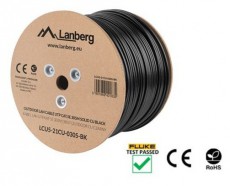 LANBERG LCU5-21CU-0305-BK 305m Cat5e U/UTP AWG24 Fca PE árnyékolatlan fekete kültéri kábel Iroda és számítástechnika - Számítógép tartozék - Hálózati kábel - 456268