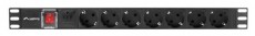 LANBERG PDU-07F-0200-IEC-BK 2m vezetékkel 19"/1U 7xSchuko aljzat C14 csatlakozóvéggel fekete elosztósor kapcsolóval Tv kiegészítők - Kábel / csatlakozó - Csatlakozó / elosztó / átalakító - 456562