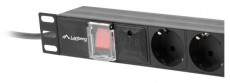 LANBERG PDU-07F-0200-IEC-BK 2m vezetékkel 19"/1U 7xSchuko aljzat C14 csatlakozóvéggel fekete elosztósor kapcsolóval Tv kiegészítők - Kábel / csatlakozó - Csatlakozó / elosztó / átalakító - 456562