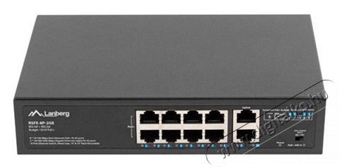 LANBERG RSFE-8P-2GE-120 8x100Mbps PoE+ LAN 2xGbE LAN nem menedzselhető PoE switch Iroda és számítástechnika - Hálózat - Switch - 456308