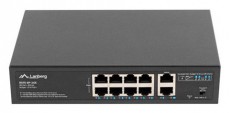 LANBERG RSFE-8P-2GE-120 8x100Mbps PoE+ LAN 2xGbE LAN nem menedzselhető PoE switch Iroda és számítástechnika - Hálózat - Switch - 456308