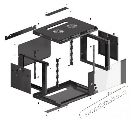 LANBERG WF01-6406-10B 19 6U SZ&Eacute;L:600 M&Eacute;LY:450 MAG:379 lapraszerelt &uuml;vegajt&oacute;s fekete fali rack szekr&eacute;ny H&aacute;ztart&aacute;s / Otthon / K&uuml;lt&eacute;r - Egy&eacute;b h&aacute;ztart&aacute;si term&eacute;k - 456464
