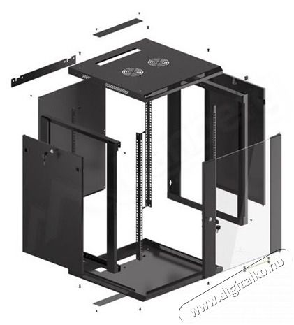 LANBERG WF01-6615-10B 19" 15U SZ&Eacute;L:600 M&Eacute;LY:600 MAG:774 lapraszerelt &uuml;vegajt&oacute;s fekete fali rack szekr&eacute;ny H&aacute;ztart&aacute;s / Otthon / K&uuml;lt&eacute;r - Egy&eacute;b h&aacute;ztart&aacute;si term&eacute;k - 456438