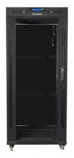 LANBERG FF01-6627-12BL 19" 27U SZÉL:600 MÉLY:600 MAG:1431 lapraszerelt üvegajtós fekete rack szekrény Iroda és számítástechnika - Egyéb számítástechnikai termék - 456916