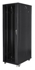 LANBERG FF01-8042-12B 19" 42U SZÉL:800 MÉLY:1000 MAG:2047 lapraszerelt üvegajtós fekete rack szekrény Iroda és számítástechnika - Egyéb számítástechnikai termék - 456922