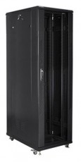 LANBERG FF01-8042-12B 19" 42U SZÉL:800 MÉLY:1000 MAG:2047 lapraszerelt üvegajtós fekete rack szekrény Iroda és számítástechnika - Egyéb számítástechnikai termék - 456922