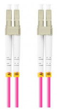 LANBERG FO-LULU-MD41-0010-VT duplex optikai patch kábel 4xLC/UPC csatlakozóval, 50/125 LSZH OM4, 1m Tv kiegészítők - Kábel / csatlakozó - Optikai kábel - 458238