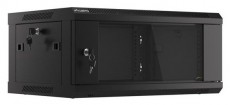 LANBERG WF01-6404-10B 19" 4U SZÉL:600 MÉLY:450 MAG:290 lapraszerelt üvegajtós fekete fali rack szekrény Iroda és számítástechnika - Egyéb számítástechnikai termék - 458780