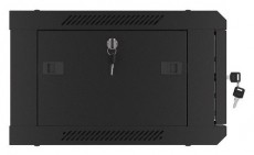 LANBERG WF01-6404-10B 19" 4U SZÉL:600 MÉLY:450 MAG:290 lapraszerelt üvegajtós fekete fali rack szekrény Iroda és számítástechnika - Egyéb számítástechnikai termék - 458780