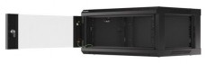 LANBERG WF01-6404-10B 19" 4U SZÉL:600 MÉLY:450 MAG:290 lapraszerelt üvegajtós fekete fali rack szekrény Iroda és számítástechnika - Egyéb számítástechnikai termék - 458780