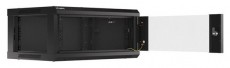 LANBERG WF01-6404-10B 19" 4U SZÉL:600 MÉLY:450 MAG:290 lapraszerelt üvegajtós fekete fali rack szekrény Iroda és számítástechnika - Egyéb számítástechnikai termék - 458780