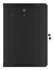 LANBERG WF01-6412-10B 19" 12U SZÉL:600 MÉLY:450 MAG:640 lapraszerelt üvegajtós fekete fali rack szekrény Iroda és számítástechnika - Egyéb számítástechnikai termék - 458781