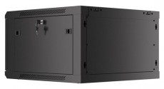 LANBERG WF01-6606-10B 19" 6U SZÉL:600 MÉLY:600 MAG:379 lapraszerelt üvegajtós fekete fali rack szekrény Iroda és számítástechnika - Egyéb számítástechnikai termék - 458786
