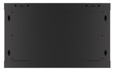 LANBERG WF01-6606-10B 19" 6U SZÉL:600 MÉLY:600 MAG:379 lapraszerelt üvegajtós fekete fali rack szekrény Iroda és számítástechnika - Egyéb számítástechnikai termék - 458786