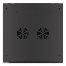 LANBERG WF01-6609-10B 19" 9U lapraszerelt üvegajtós fekete fali rack szekrény Iroda és számítástechnika - Egyéb számítástechnikai termék - 458946
