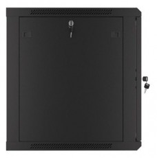 LANBERG WF01-6612-10B 19" 12U SZÉL:600 MÉLY:600 MAG:640 lapraszerelt üvegajtós fekete fali rack szekrény Iroda és számítástechnika - Egyéb számítástechnikai termék - 458782