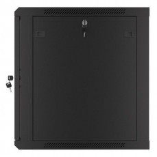 LANBERG WF01-6612-10B 19" 12U SZÉL:600 MÉLY:600 MAG:640 lapraszerelt üvegajtós fekete fali rack szekrény Iroda és számítástechnika - Egyéb számítástechnikai termék - 458782