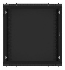 LANBERG WF01-6612-10B 19" 12U SZÉL:600 MÉLY:600 MAG:640 lapraszerelt üvegajtós fekete fali rack szekrény Iroda és számítástechnika - Egyéb számítástechnikai termék - 458782