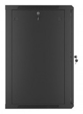 LANBERG WF01-6618-10B 19" 18U SZÉL:600 MÉLY:600 MAG:907 lapraszerelt üvegajtós fekete fali rack szekrény Iroda és számítástechnika - Egyéb számítástechnikai termék - 458783