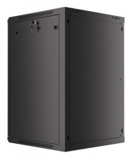 LANBERG WF01-6618-10B 19" 18U SZÉL:600 MÉLY:600 MAG:907 lapraszerelt üvegajtós fekete fali rack szekrény Iroda és számítástechnika - Egyéb számítástechnikai termék - 458783