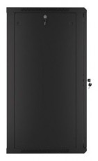 LANBERG WF01-6622-10B 19" 22U SZÉL:600 MÉLY:600 MAG:1085 lapraszerelt üvegajtós fekete fali rack szekrény Iroda és számítástechnika - Egyéb számítástechnikai termék - 458784