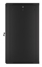 LANBERG WF01-6622-10B 19" 22U SZÉL:600 MÉLY:600 MAG:1085 lapraszerelt üvegajtós fekete fali rack szekrény Iroda és számítástechnika - Egyéb számítástechnikai termék - 458784