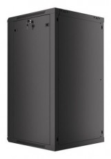 LANBERG WF01-6622-10B 19" 22U SZÉL:600 MÉLY:600 MAG:1085 lapraszerelt üvegajtós fekete fali rack szekrény Iroda és számítástechnika - Egyéb számítástechnikai termék - 458784