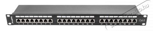LANBERG PPS6-1024-B 19"/1U 24port Cat6 FTP &aacute;rny&eacute;kolt fekete patch panel H&aacute;ztart&aacute;s / Otthon / K&uuml;lt&eacute;r - Egy&eacute;b h&aacute;ztart&aacute;si term&eacute;k - 466548
