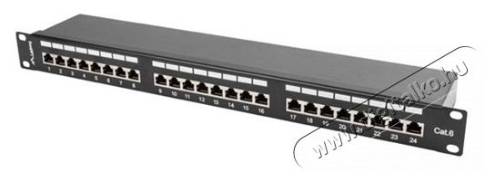 LANBERG PPS6-1024-B 19"/1U 24port Cat6 FTP &aacute;rny&eacute;kolt fekete patch panel H&aacute;ztart&aacute;s / Otthon / K&uuml;lt&eacute;r - Egy&eacute;b h&aacute;ztart&aacute;si term&eacute;k - 466548