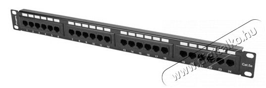 LANBERG PPU5-1024-B 19"/1U 24port Cat5e UTP &aacute;rny&eacute;kolatlan fekete patch panel H&aacute;ztart&aacute;s / Otthon / K&uuml;lt&eacute;r - Egy&eacute;b h&aacute;ztart&aacute;si term&eacute;k - 466545