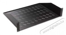 Lande LN-RAF-RMO-1U40-BL 19 400 mm mély 2 ponton rögzíthető fekete tálca Iroda és számítástechnika - Hálózat - Hálózati kiegészítő - 395565