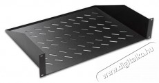 Lande LN-RAF-RMO-2U55-BL 19 550 mm mély 2 ponton rögzíthető Rack tálca - fekete Iroda és számítástechnika - Hálózat - Hálózati kiegészítő - 395572