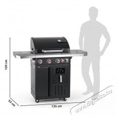 Landmann Fryton 4.1 g&aacute;zgrill be&eacute;p&iacute;tett l&eacute;gs&uuml;tővel, digit&aacute;lis kijelzővel, &ouml;nt&ouml;ttvas főzőfel&uuml;lettel 65x40 cm, 135x53 cm, magass&aacute;g 120 cm H&aacute;ztart&aacute;s / Otthon / K&uuml;lt&eacute;r - K&uuml;lt&eacute;r / kerti term&eacute;k / grill - Kerti grill - 535395