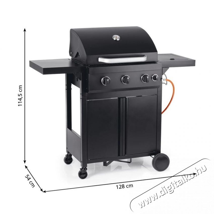 Landmann Rookie 3.1 g&aacute;zgrill, 2 fő&eacute;gő 2x2,9 kW + mell&eacute;k&eacute;gő 3,0 kW, főzőfel&uuml;let 48,5x37,5 cm, 128,5x54 cm, magass&aacute;g 114,5 cm. H&aacute;ztart&aacute;s / Otthon / K&uuml;lt&eacute;r - K&uuml;lt&eacute;r / kerti term&eacute;k / grill - Kerti grill - 535398