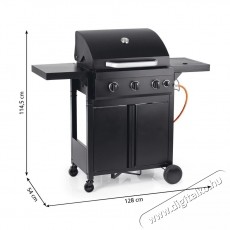 Landmann Rookie 3.1 g&aacute;zgrill, 2 fő&eacute;gő 2x2,9 kW + mell&eacute;k&eacute;gő 3,0 kW, főzőfel&uuml;let 48,5x37,5 cm, 128,5x54 cm, magass&aacute;g 114,5 cm. H&aacute;ztart&aacute;s / Otthon / K&uuml;lt&eacute;r - K&uuml;lt&eacute;r / kerti term&eacute;k / grill - Kerti grill - 535398