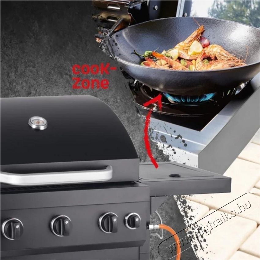 Landmann Rookie 3.1 g&aacute;zgrill, 2 fő&eacute;gő 2x2,9 kW + mell&eacute;k&eacute;gő 3,0 kW, főzőfel&uuml;let 48,5x37,5 cm, 128,5x54 cm, magass&aacute;g 114,5 cm. H&aacute;ztart&aacute;s / Otthon / K&uuml;lt&eacute;r - K&uuml;lt&eacute;r / kerti term&eacute;k / grill - Kerti grill - 535398