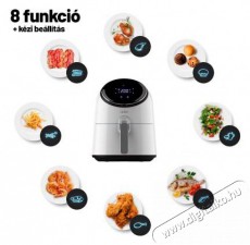 Lauben Hot Air Fryer 2500WT Forrólevegő sütő, 2.5L, 1300W, 8 program, Digitális érintőképernyő, Fehér Konyhai termékek - Konyhai kisgép (sütés / főzés / hűtés / ételkészítés) - Légkeveréses főzőgép / elektromos kukta / multifunkciós sütő - 495800
