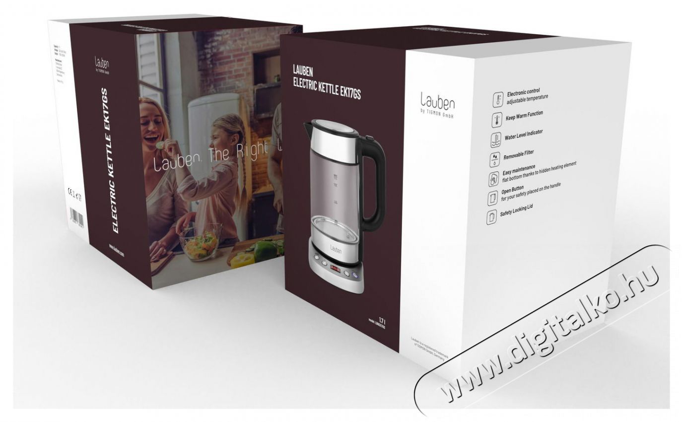 Lauben Electric Kettle EK17GS Konyhai term&eacute;kek - V&iacute;zforral&oacute; / teafőző - 513112