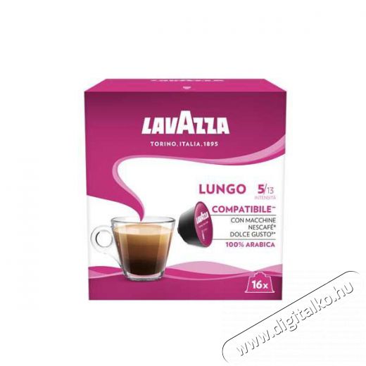 Lavazza Lungo Dolce Gusto kompatibilis kapszula 16x8g Konyhai termékek - Kávéfőző / kávéörlő / kiegészítő - Kávé kapszula / pod / szemes / őrölt kávé - 386448