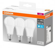 LEDVANCE Osram Base matt műanyag búra/14W/1521lm/4000K/E27 LED körte izzó 3 db Egyéb - Nem forgalmazzuk ! - 390909