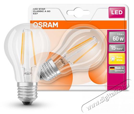 LEDVANCE Osram Star &aacute;tl&aacute;tsz&oacute; &uuml;veg b&uacute;ra/7W/806lm/2700K/E27 LED k&ouml;rte izz&oacute; H&aacute;ztart&aacute;s / Otthon / K&uuml;lt&eacute;r - Vil&aacute;g&iacute;t&aacute;s / elektromoss&aacute;g - L&aacute;mpa kieg&eacute;sz&iacute;tő - 390708