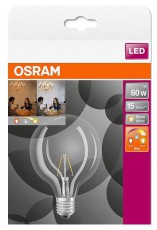 LEDVANCE Osram Star+ GLOWdim átlátszó üveg búra/7W/806lm/2700K/E27 LED gömb izzó Egyéb - Nem forgalmazzuk ! - 390456