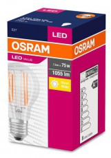 LEDVANCE Osram Value átlátszó üveg búra/7,5W/1055lm/2700K/E27 LED körte izzó Egyéb - Nem forgalmazzuk ! - 390596