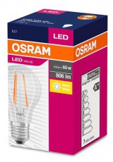 LEDVANCE Osram Value &aacute;tl&aacute;tsz&oacute; &uuml;veg b&uacute;ra/7W/806lm/2700K/E27 LED k&ouml;rte izz&oacute; Fot&oacute;-Vide&oacute; kieg&eacute;sz&iacute;tők - Vaku kieg&eacute;sz&iacute;tő - Izz&oacute; / villan&oacute;cső - 390530